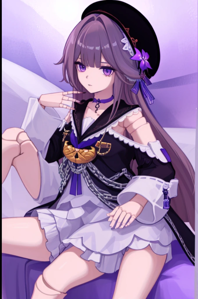 (sitting on the sofa, masterpiece, top quality, highest quality, official art, beautiful, aesthetic:1.2), (one girl), highly detailed eyes, (jitters), most detailed, (perfect face), glossy skin, high resolution,.