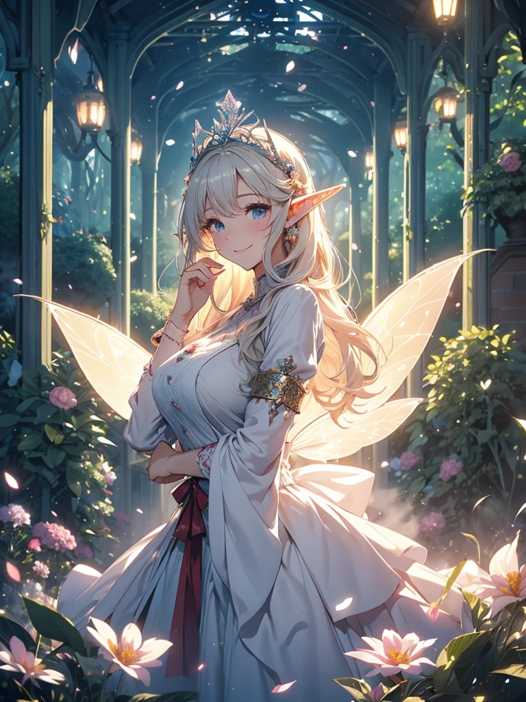 最high quality、1woman elf 、Beautiful foam、、CourtyardShining fairy wings、E.G: Worst quality ,Flower fractal art 、see-throughbodystocking,Beautiful side shot, radiance,High-definition depiction, Realistic, 8K, Unity, beautiful Shot, light smile, Beautifully and vividly drawn, , Beautiful, beautiful, clear skin、sexly,beautiful dress,Countless rays of light pouring down, Swirling Light, big background, Raise one arm above your head, Intense light is emitted from the magic circle in front of the girl. forest、Lots of leaves、Green leaves、flower、Particles of light、Bedroom at night、Magic Palace、Fairy tale、
Romanticism,Cowboy Shot: The most beautiful form of chaos, Mr..々Farbe, Intertwined flowers, Particle,magical gentle light,smile,sexly,image quality、masterpiece、Beautiful Face、Super beautiful elf woman((Big breasted 22 year old office lady、Bust 100,Beautiful long ironed hair 、bionde hair,height: 165cm。、sexly、Esbian、、high quality、、Visual art、Written boundary depth、、Elf Ears、、universe、Happy smile、Gentle light、Elf forest、elegant、ticker beautiful decorative、、magic、forest、beautiful tiara、Beautiful bed、Beautiful Landscape、A kind smile、wonderful、Fluttering petals、Dance happily、、Cultivate fantasy、、Mystery light Lots of flowers、、art、forest, palace, art,mystery,Ultra-high resolution,atmosphere