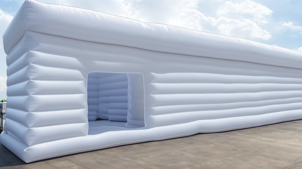 A wall composed of inflatable blocks,Front view,Realistic of a inflatable installation in the shape, white inflatable plastic film material, wrapped in a white polyester sheet. close-up,,minimalist, most best quality,32K Ultra HD, super detail, best quality, highres, high details,Top view