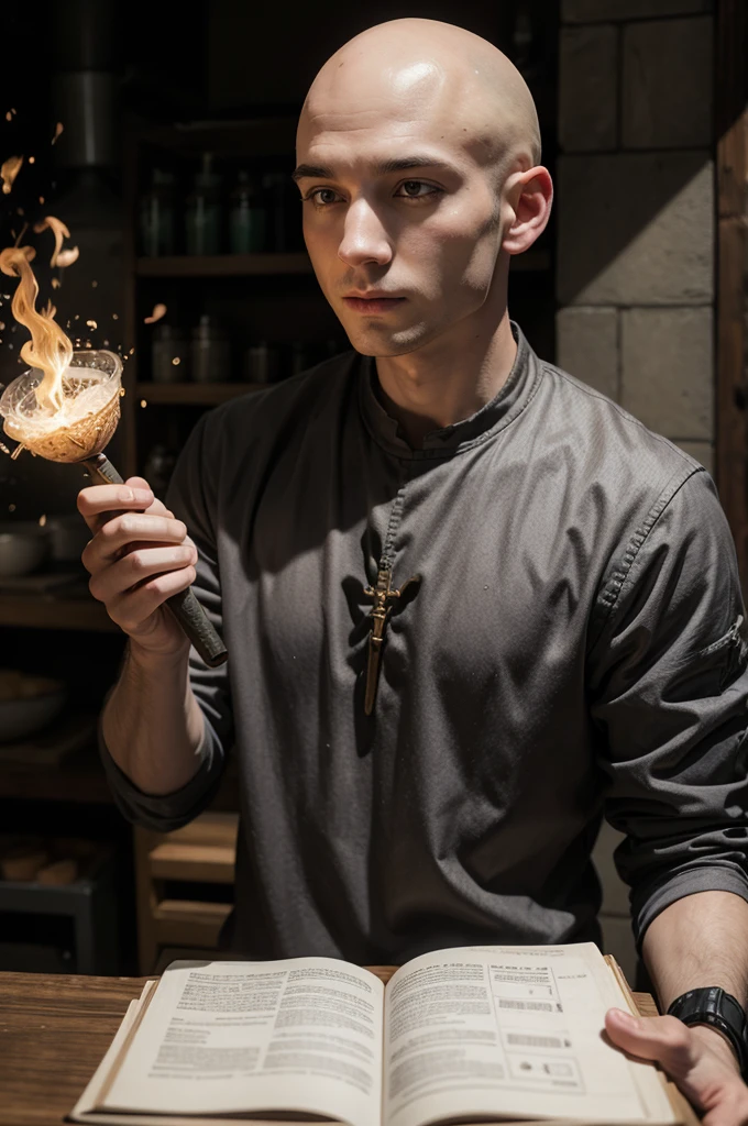 Bald RPG wizard cook 