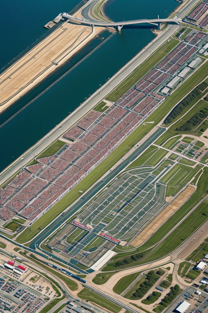 Race track map aerial view 