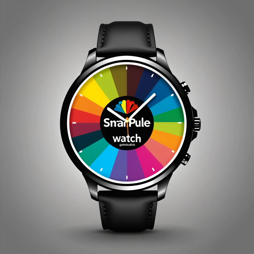 an attractive brand logo for 'SmartPulse watch' colourful with using words