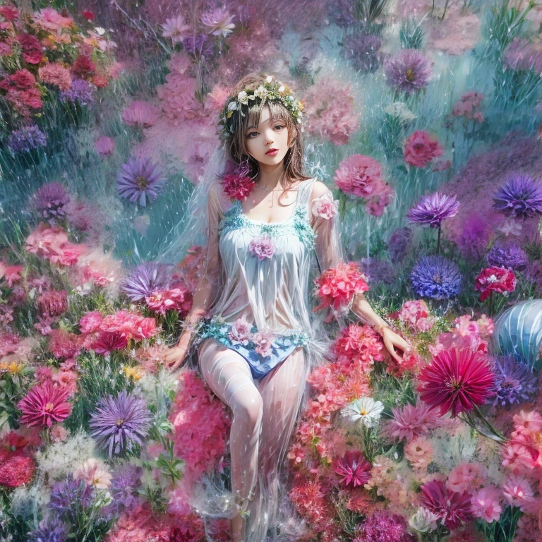 Crimson, White in Pearly RainbowColors,ExtremelyDetailed(ProfessionalPhoto of Girl Floating in the Sky:1.37)ZoomLayer{Stunning|Mystic|GodRays|Haze}, 280th floor infinity pool, Tallest building in the urban forest {Carnation|Tulips|(Rose)}, (Masterpiece 8K TopQuality:1.2), (ExtremelyDetailed NOGIZAKA face and Eyes:1.37)ElaboratePupils with (SparklingHighlights:1.28) DoubleEyelids with Voluminous LongEyelashes RosyCheeks (Joyful Expressions LifeLike Rendering)MotionBlur BREAK (Acutance:0.77) PUNIPUNI impeccable Radiant PearlSkin with Transparency White(Skinny SchoolSwimwear) {(HiddenHand)|((Corrected BabyLike Hand))} Whole Body Proportions and all limbs are Anatomically Accurate, FlowerWreath WrappedBody Full of Flowers Covering girl's body {((Dazzling RainbowColorHorizon))|ColorfulSky|ColoredClouds|(Starly Particles)}(extra limbs:-1.4)(Not Detailed Face:-1.4)(Not Detailed Hand:-1.4)