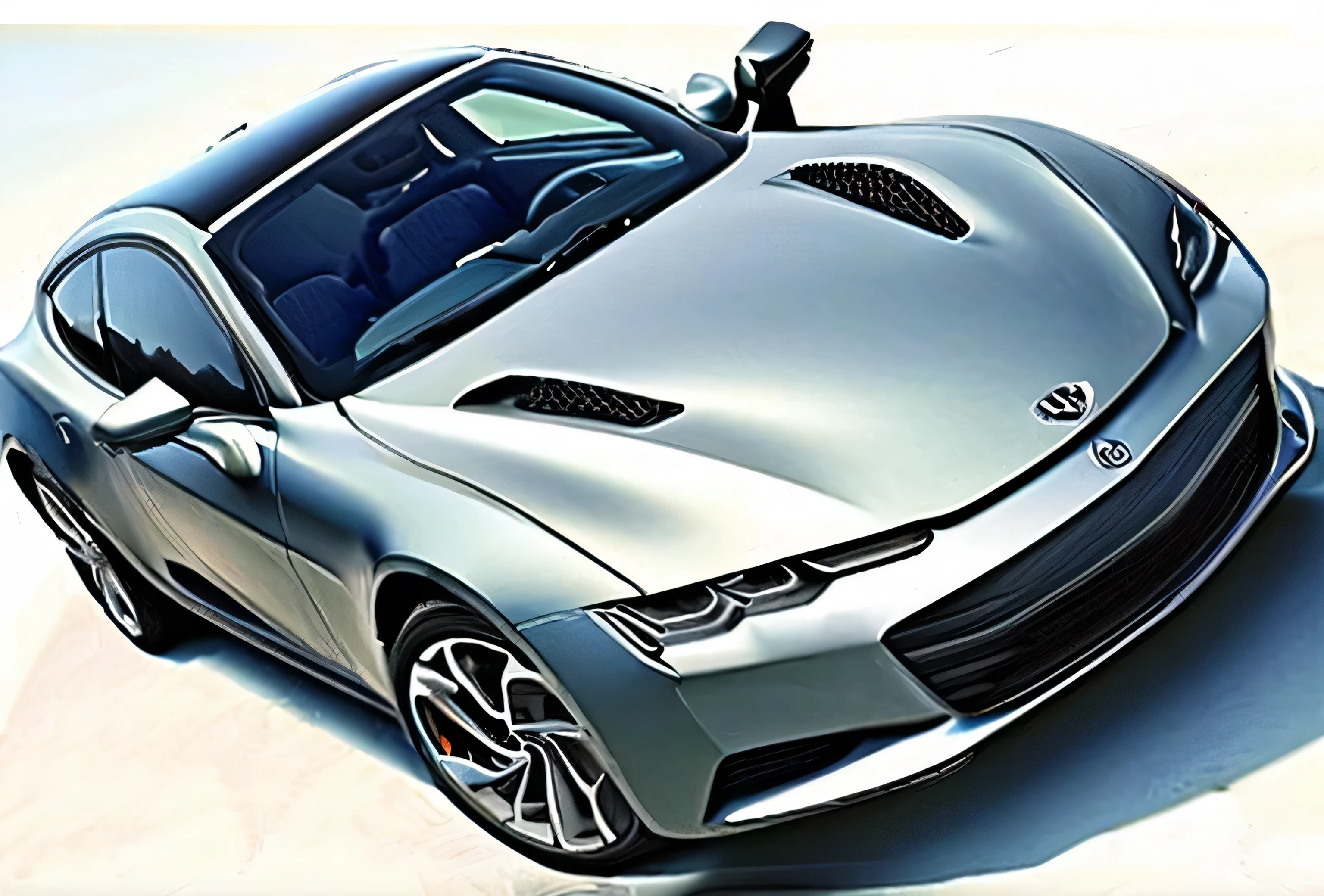 Close-up of a silver car on a white background, car, car commercial photography, car design, Exceptional detail, The award-winning, The award-winning, modern car design, Car Panorama, Wallpaper - 1 0 2 4, car photography, Vehicle Photography, Widescreen screenshot, car fast driving, Surrealism, full view of a sport car, phone wallpaper