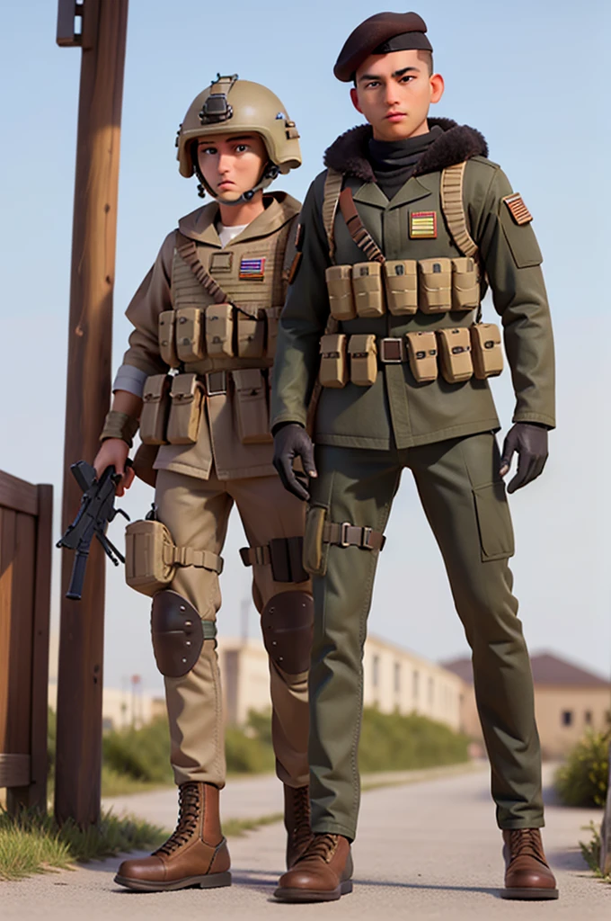 American Military full gear picking gun and armour