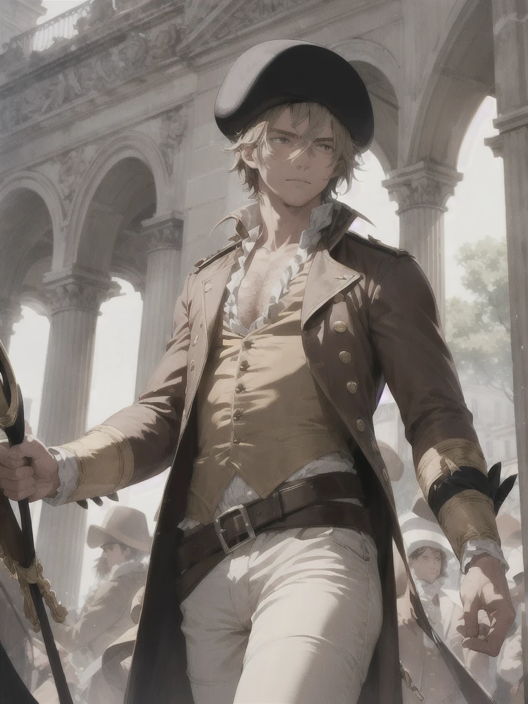 high resolution, ultra detailed. POOR man in the French revolution