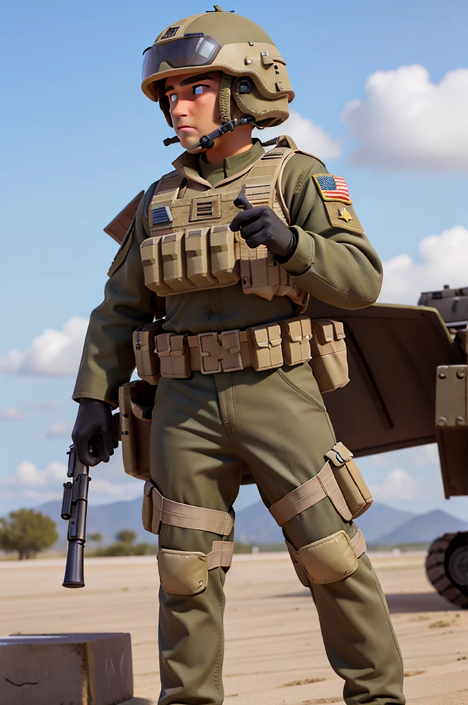 American Military full military armored and picking guns
