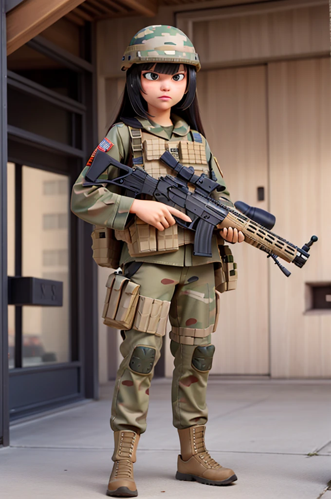 American Military full military armored and picking guns m416