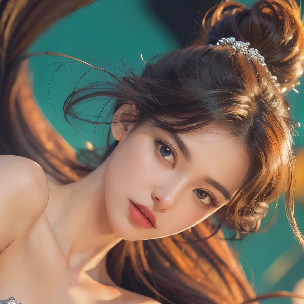 beautiful detailed eyes, beautiful detailed lips, extremely detailed eyes and face, long eyelashes, 1girl, portrait, fantasy, intricate details, soft lighting, warm color tones, cinematic, elegant, delicate features, flawless skin, dreamy expression, vibrant colors, (best quality,4k,8k,highres,masterpiece:1.2),ultra-detailed,(realistic,photorealistic,photo-realistic:1.37)