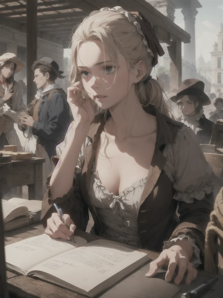 high resolution, ultra detailed. Extremely poor woman, very poor. French Revolution