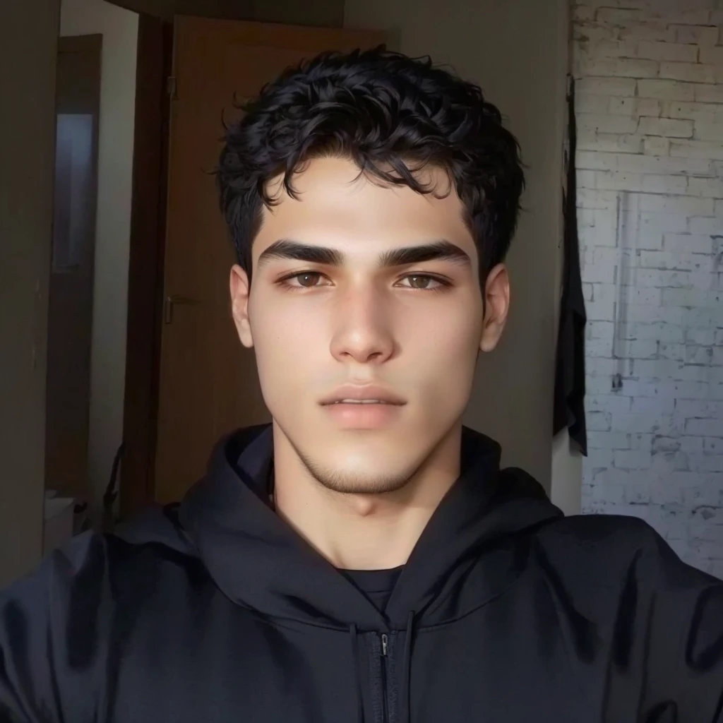 sharp man in black hoodie holding a cell phone, about 19 years old, 23 year old, very low quality image, profile pic, shabab alizadeh, profile photo 1024px, 22 years old, 18 years old, 21 years old, 24 years old