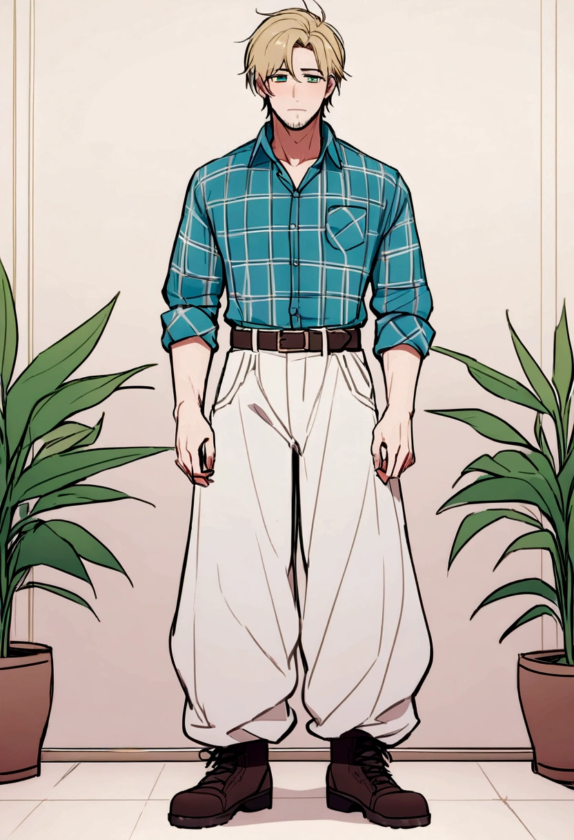 Yeah, that'd be nice. Thank you.
Well, my main (and probably only) OC is probably Edward.
He's a caucasian male that stands at 6'1"ft, 180lbs.
Has a medium build with a bit of muscle, shaggy blonde hair, emerald blue green eyes, a bit of stubble.
And mostly dresses up in casual attire, red or blue plaid shirt, baggy jeans, old work boots.
