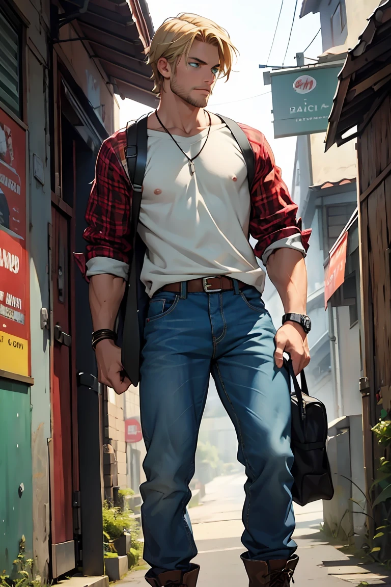 Yeah, that'd be nice. Thank you.
Well, my main (and probably only) OC is probably Edward.
He's a caucasian male that stands at 6'1"ft, 180lbs.
Has a medium build with a bit of muscle, shaggy blonde hair, emerald blue green eyes, a bit of stubble.
And mostly dresses up in casual attire, red or blue plaid shirt, baggy jeans, old work boots.