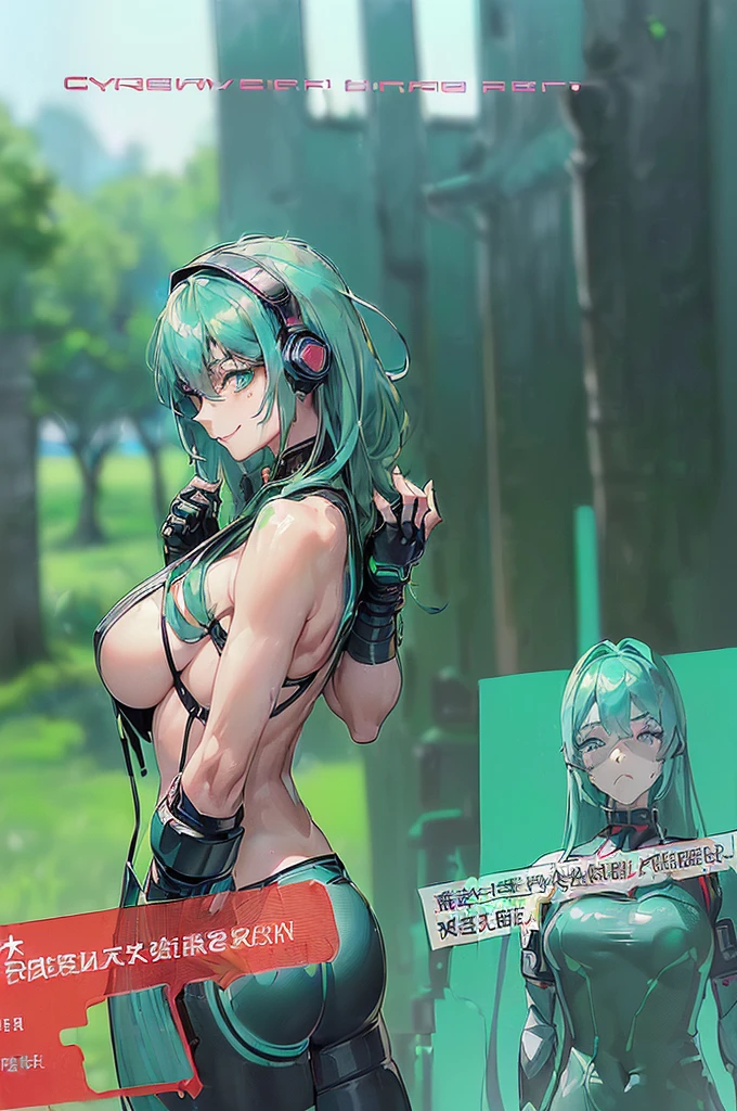 ((woman,Huge breasts:1.8, Very red lips,Huge breastsを強調,Big Ass,Narrow waist,Long legs,Are standing,Greenish blue eyes)) 8K(((((Anime style face,(Anime style faceの描写しっかり),(clumsy smile),Red face,beautiful woman,Shyly,Greenish blue eyes,cyber punk,people々focus on))))) (((clumsy smile)))((((people々focus on)))))((((Blur the background))))) (((cyber punk,sf,未来世界の金髪ロングヘアーbeautiful woman,that'it's raining,しっかりとしたcyber punk世界観のある絵))) ((((Shyly)))))