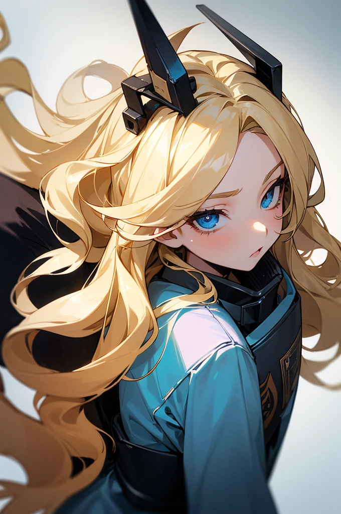 (masterpiece), best quality, expressive eyes, perfect face, blonde, femme, cold hearted, fem. soft colored clothing modern attire, mean, anime, mute, rotted personality, long wavy hair, adult, older woman, clean cut, idol, polished, very long and big hair, stunning, hair away from face