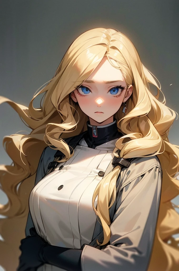 (masterpiece), best quality, expressive eyes, perfect face, blonde, femme, cold hearted, fem. soft colored clothing modern attire, mean, anime, mute, rotted personality, long wavy hair, adult, older woman, clean cut, idol, polished, very long and big hair, stunning, hair away from face,hair is tamed and still
