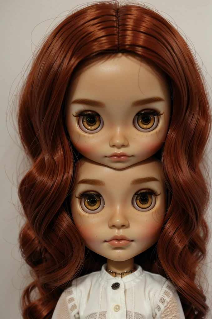 Blythe doll red hair, brown eyer and mix skin