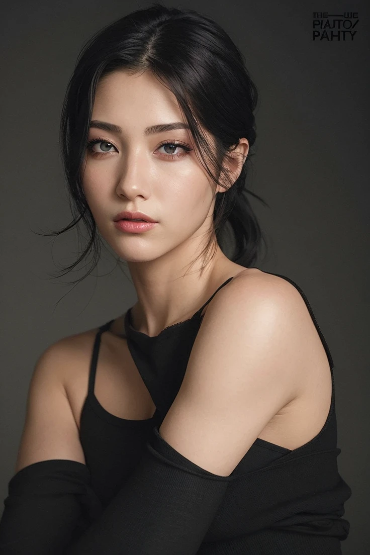 best quality, ultra high res, (photorealistic:1.4), (detailed beautiful girl:1.4), (medium breasts:0.8), looking_at_viewer, Detailed facial details, beautiful detailed eyes,pink hair, red eyes, slender, haunting smile, (makeup:0.3), red lips, highly detailed clothes and dark, (ulzzang-6500-v1.1:0.3)