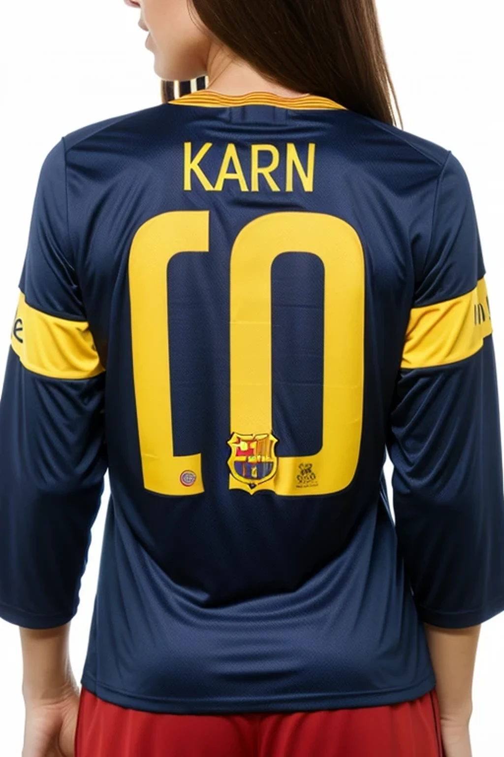 Barcelona shirt with name KAREN on the back 