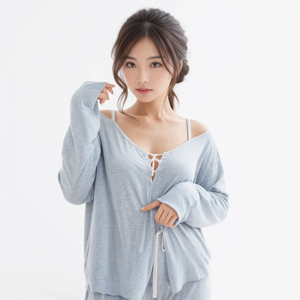 A woman wearing loungewear