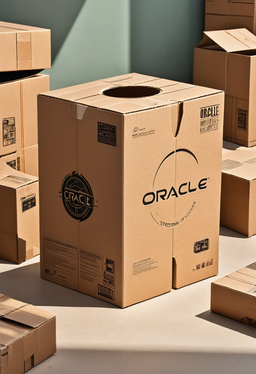 A cardboard design for an assembled home,Carton flat,Literary style,The logo name is oracle,Lay the carton flat,Industrial style,detail,high quality,