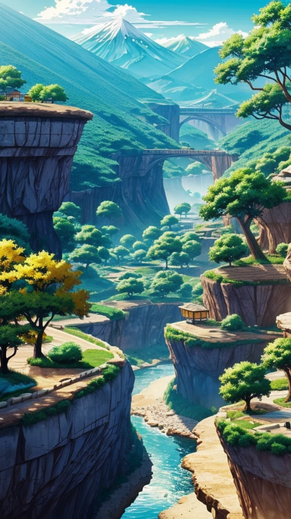Make an image of the landscape from the anime bleach