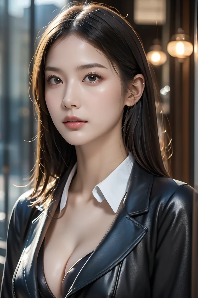 (whole body:1.3), (Ultimately realistic 1/2 Cup Bra:1.2), ((Highest quality, 8K, masterpiece: 1.3)), whole body, Outstanding beauty: 1.4, Slim Abs: ((masterpiece)), Highest quality, Highly detailed face, Ultra-high resolution, (photoRealistic:1.4), wonderful, In detail, Large file size, Correct Exposure, 1 Girl, An athletic body, Height: 172cm, (Intricate details), alone, Looking at the audience, Perfect lighting, Realistic, lips, blush, Shiny skin, Fair skin, Highly detailed face, Beautiful attention to detail, (Detail Skin:1.2),  Depth of field, ,(school uniform, Overcoat,Leather shoes,), whole bodyショット, Are standing,