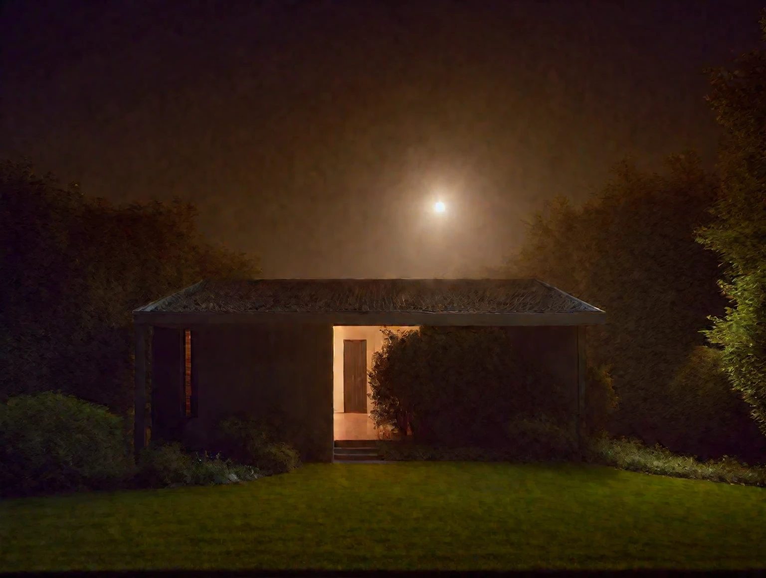villa modern,night, Realistic, exterior, sunlight, house, RAW photo, 8k uhd, dslr, (high detailed skin:1.3), soft lighting, ultra quality, film grain, Fujifilm XT3, sharp image, best quality, authentic, hight quality,