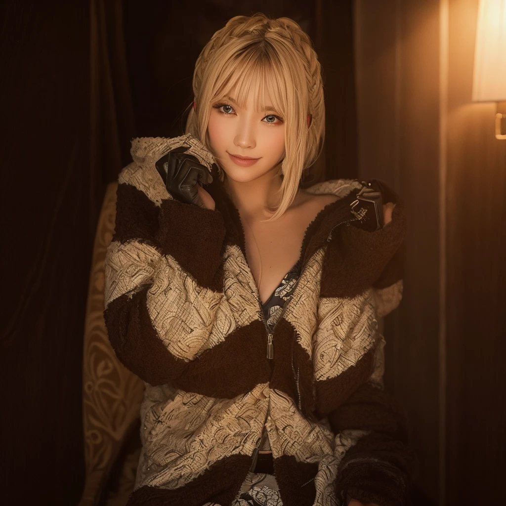 A woman wearing loungewear