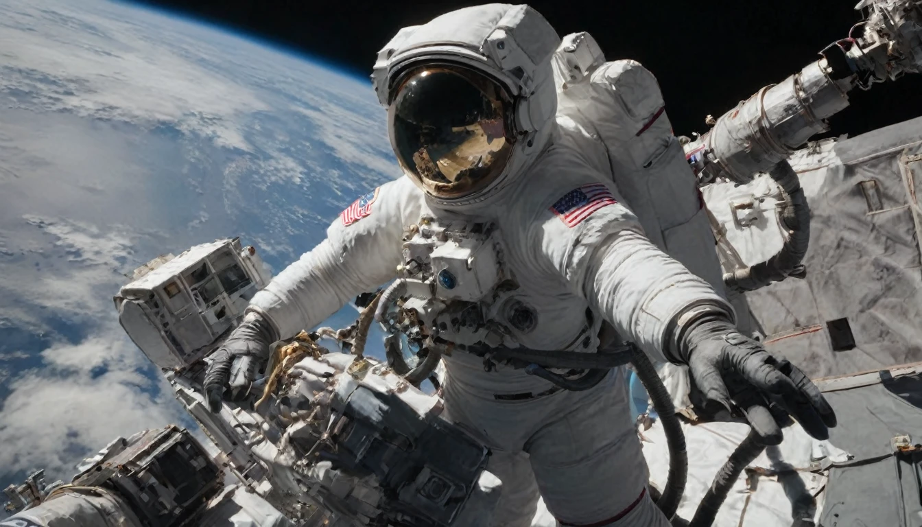 A veteran astronaut. captured on a sony A6000 suited with NASA logo
