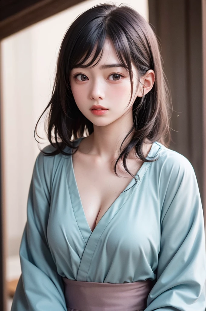 (1 nogizaka girl,15years old face,raw photo,photo realistic:1.5),(best quality, high quality,HDR, highest quality,ultra high resolution,high resolution,high res,ultra high difinition,huge file size,8K,2K wallpaper,8K wallpaper,high quality texture,amazing,an extremely delicate:1.4),one girl, Japanese famous idol,cute face,small face,absurd,ridiculous,incredibly ridiculous,blurry background,(hanfu,short hair,cleavage,no makeup:1.2),medium skin,beautiful skin,detailed skin,black hair,silky hair,black eyes,Japanese nose,5-fingers,(Light Particles, Lens Flare, Luminous Particles: 0.7),looking at viewer,bright lighting,professional lighting,girl