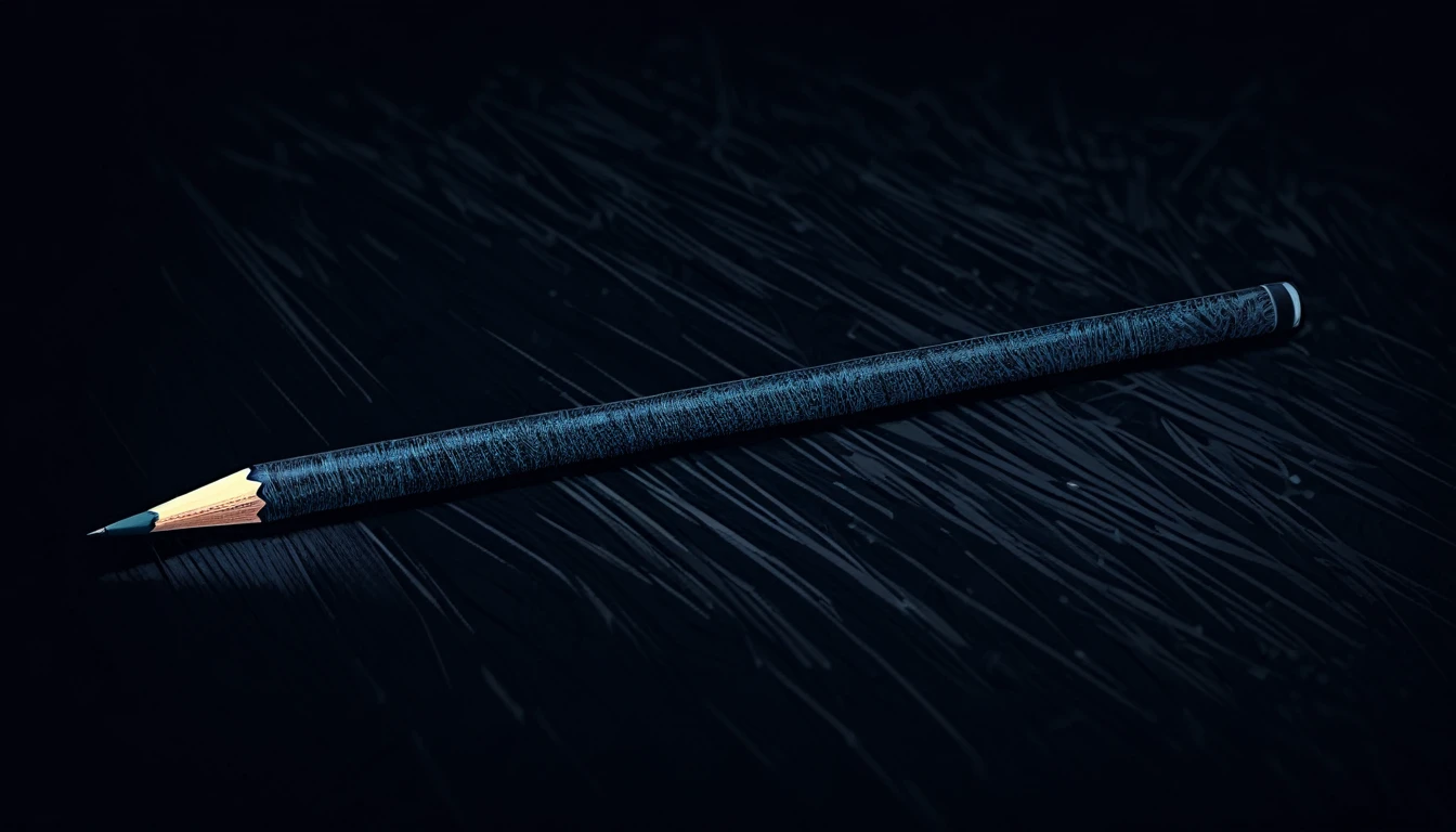 Magic pencil, horror darkness effects, ( anime style)
