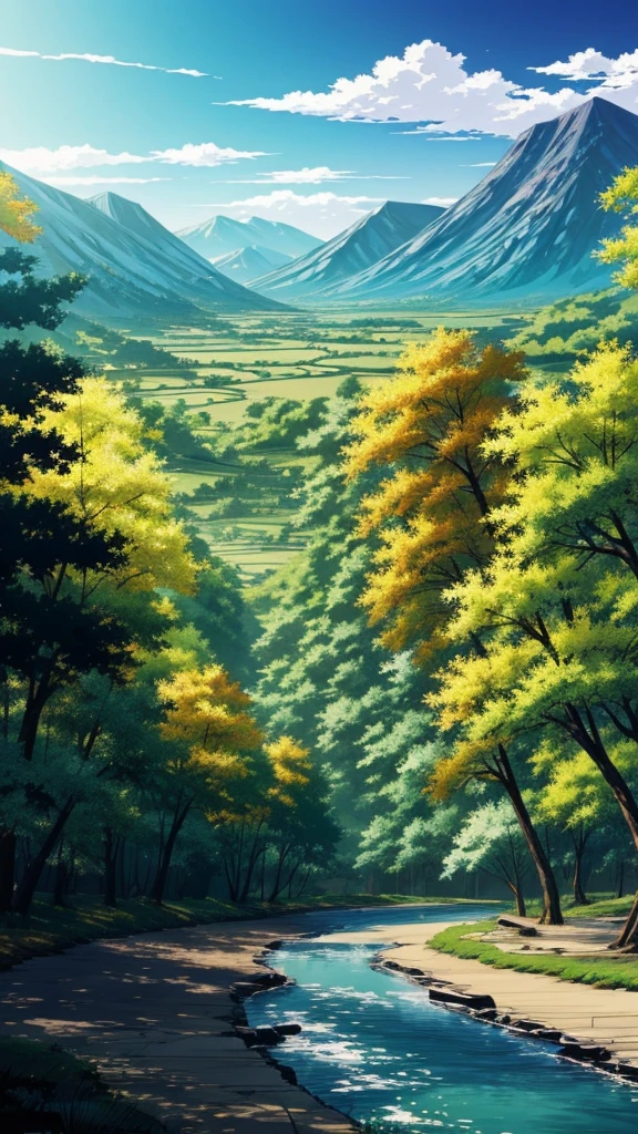 Make an image of the landscape from the anime bleach