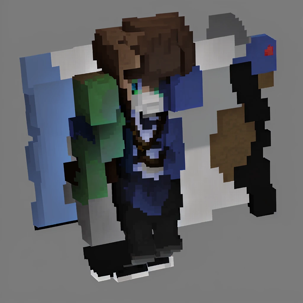 a pixel art of a man with a sword and a backpack, tane skin, minecraft skin, scaled skin, steve from minecraft, single character full body, herobrine, full body sprite, skin : tjalf sparnaay, very detailed skin, full body!, oc rendered, in minecraft, full body render, voxel, full body single character, casual pose
