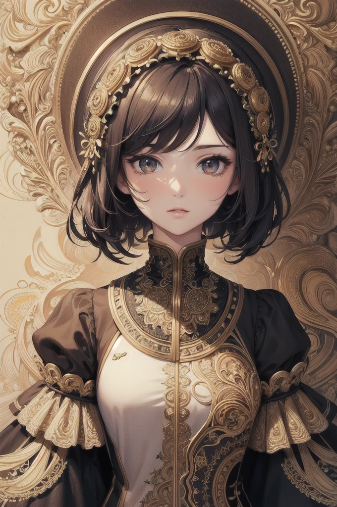 (masterpiece, top quality, best quality, official art, beautiful and aesthetic:1.2), (1girl:1.3), (fractal art:1.3),