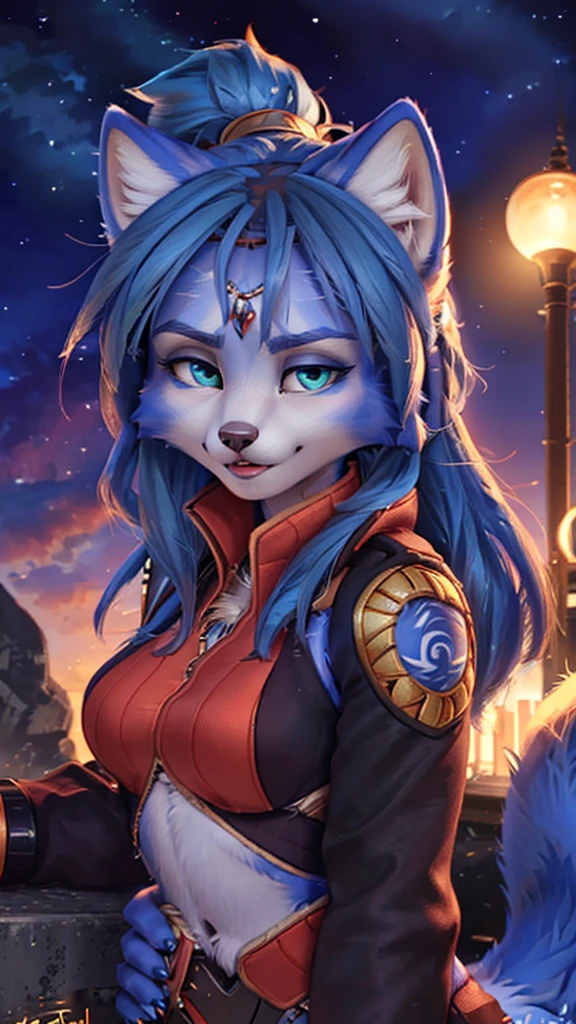 A beautiful and detailed (sweet portrait) wa ((Krystal)), Star Fox Krystal, sslim, lovable, green eyes, medium breasts, (((Long blue hair 1.3))), Decollete, anthro, furry, Uploaded E621, detailed fluffy fur, (wa Fluff-Kevlar, Bayard Wu, Personalami, Pino Daeni), detailed face, (fluffy), 1 girl, alone, sweet girl, ((liegt auf einer Wiese:1,3)), schaut den betrachter an, betrachter ist über dem ihr, ((ihr ganzer Körper ist zu sehen:1.3))
