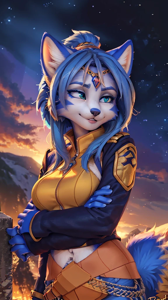 A beautiful and detailed (sweet portrait) wa ((Krystal)), Star Fox Krystal, sslim, lovable, green eyes, medium breasts, (((Long blue hair 1.3))), Decollete, anthro, furry, Uploaded E621, detailed fluffy fur, (wa Fluff-Kevlar, Bayard Wu, Personalami, Pino Daeni), detailed face, (fluffy), 1 girl, alone, sweet girl, ((liegt auf einer Wiese:1,3)), schaut den betrachter an, betrachter ist über dem ihr, ((ihr ganzer Körper ist zu sehen:1.3))
