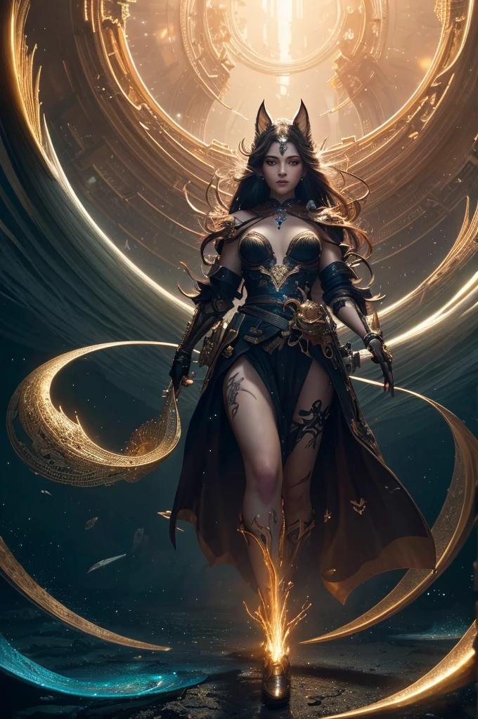 masterpiece, Highest quality, (Highly detailed CG Unity 8k wallpaper), (Highest quality), (Best illustrations), (Best Shadow), Absurd, Realistic lighting, (abyss), Beautiful sparkle, art:PeterMohrBacher,