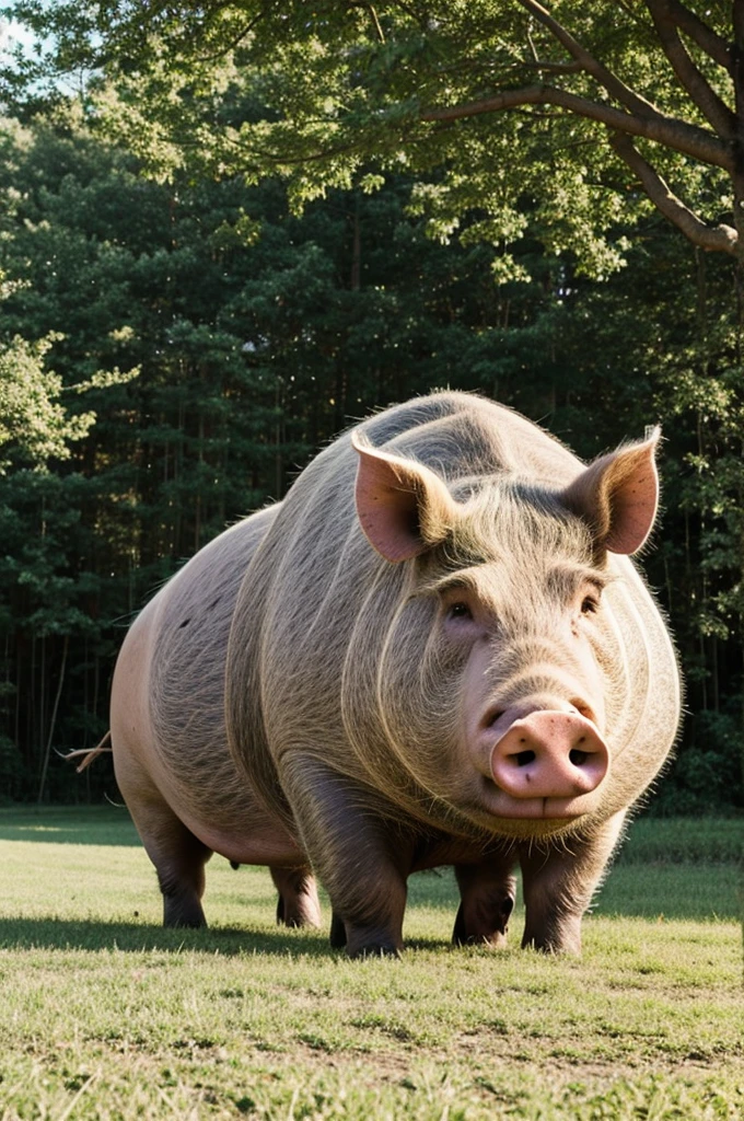 A very big pig that eats some humans