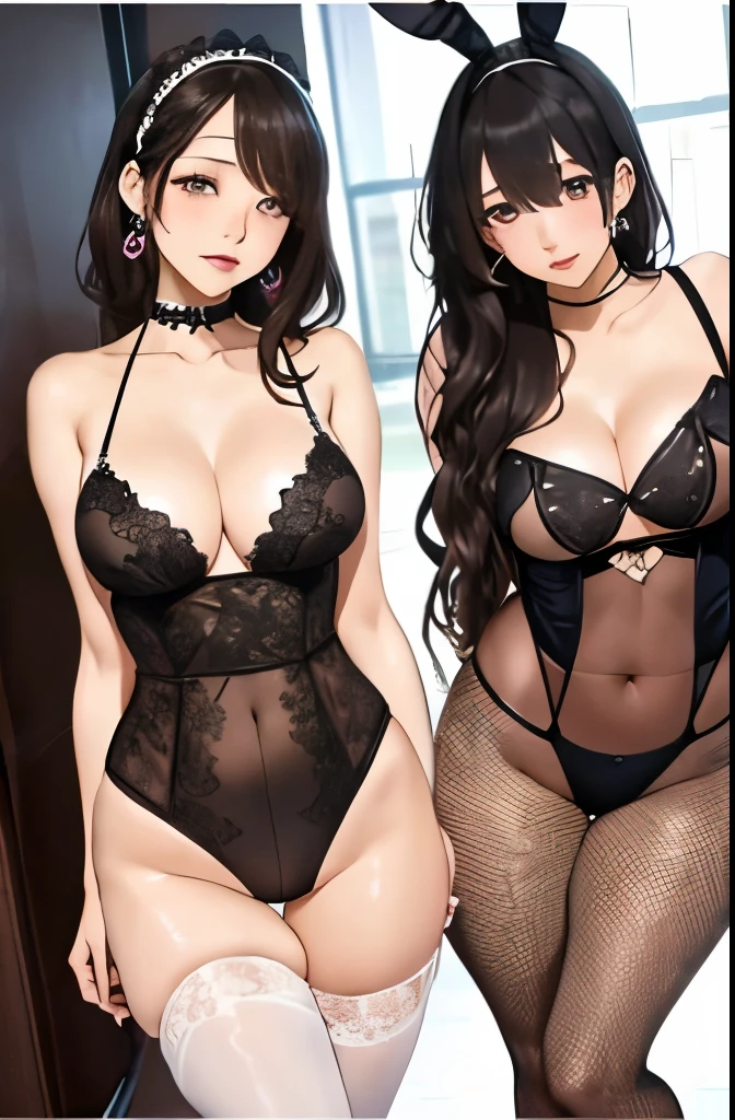 (Highest quality:1.4)、High resolution、Detailed Background)、(Beautiful face in every detail:1.4)、(Anatomically correct)、Beautiful, smooth skin、Skin Texture、Professional Lighting、Beautiful girl in her 20s、(Three beautiful girls:1.3)、(Huge breasts:1.3)、cute髪色、Light inner color hair,cute髪型、Braided Hairstyles、Realistic、Perfect body line、Thick thighs、Attractive big ass、cute仕草、cute、sexual expression、Emphasis on feminine silhouette、Makes your body lines look beautiful、Sexy ass、、
((Three scantily clad beautiful women, Backwards see-through bunny suit:1.5))、(真From below下半身を見上げるように接写する:1.3)、Ass close up、close、
真From belowの接写アングル、(close underwear From below), From below, Are standing, Ass Focus、Looking at me with cold eyes、With a troubled expression、sexual expression、Unsexy ass、cute、Sexy bunny suit in black or white、
Fitted design accentuates bust and waist、
Fishnet tights in black or navy、Gives a sexy and mature impression、
Choose stiletto or platform heels、Your legs look beautiful、
Cute pink and white feather bolero.、black and pink bunny ears headband、
Pair it with sexy and gorgeous accessories such as chokers and bracelets..、cute