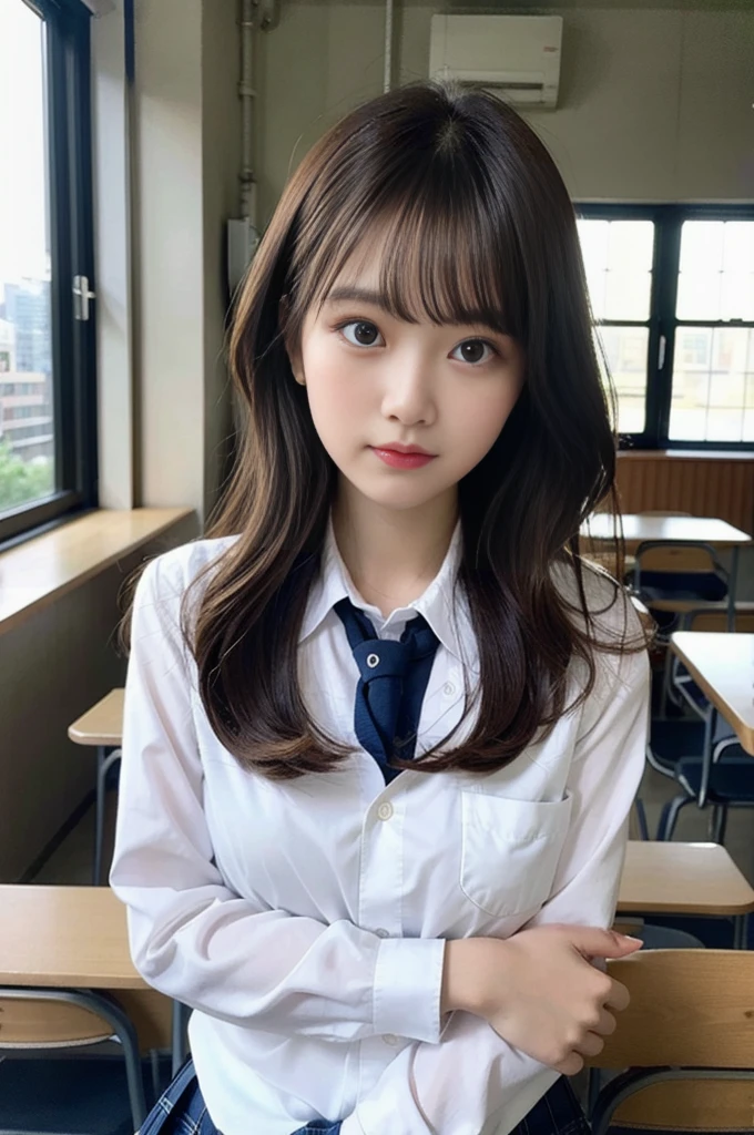 top quality ,masterpiece, figure, very delicate and beautiful, highly detailed ,CG ,unity ,8k wallpaper, amazing, finely detailed, masterpiece, top quality, official art, highly detailed CG unity 8k wallpaper, absurd, incredibly absurd, large file size , highly detailed, high resolution, highly detailed, very detailed beautiful detailed girl, highly detailed eyes and face, beautiful fine eyes, light on face,(school uniform:1.1),1 girl