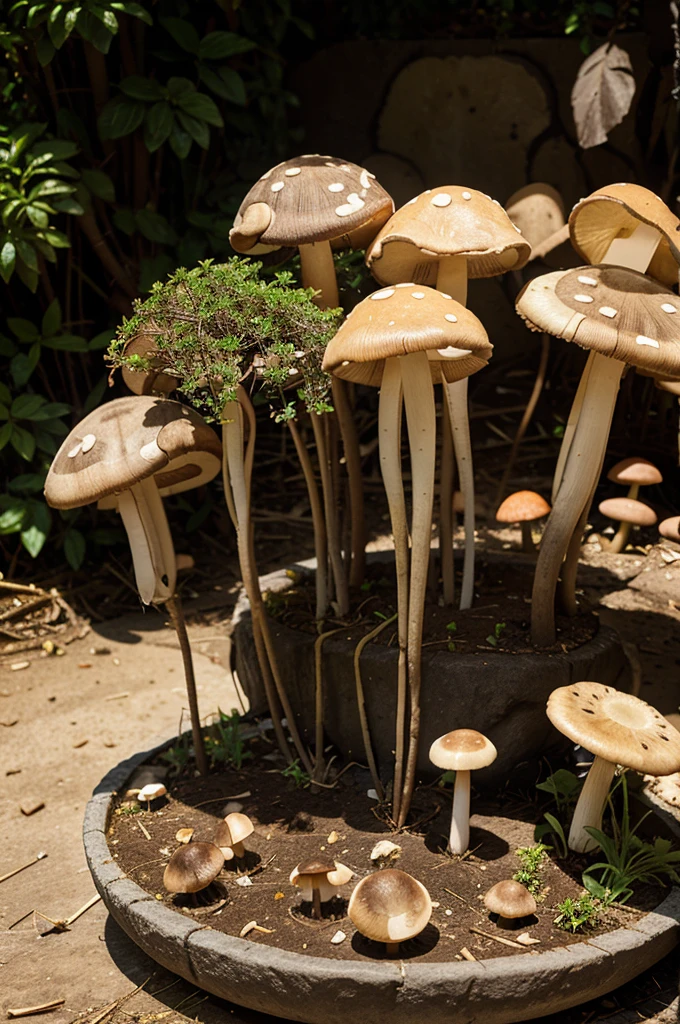 mushroom plants in a fantasy world