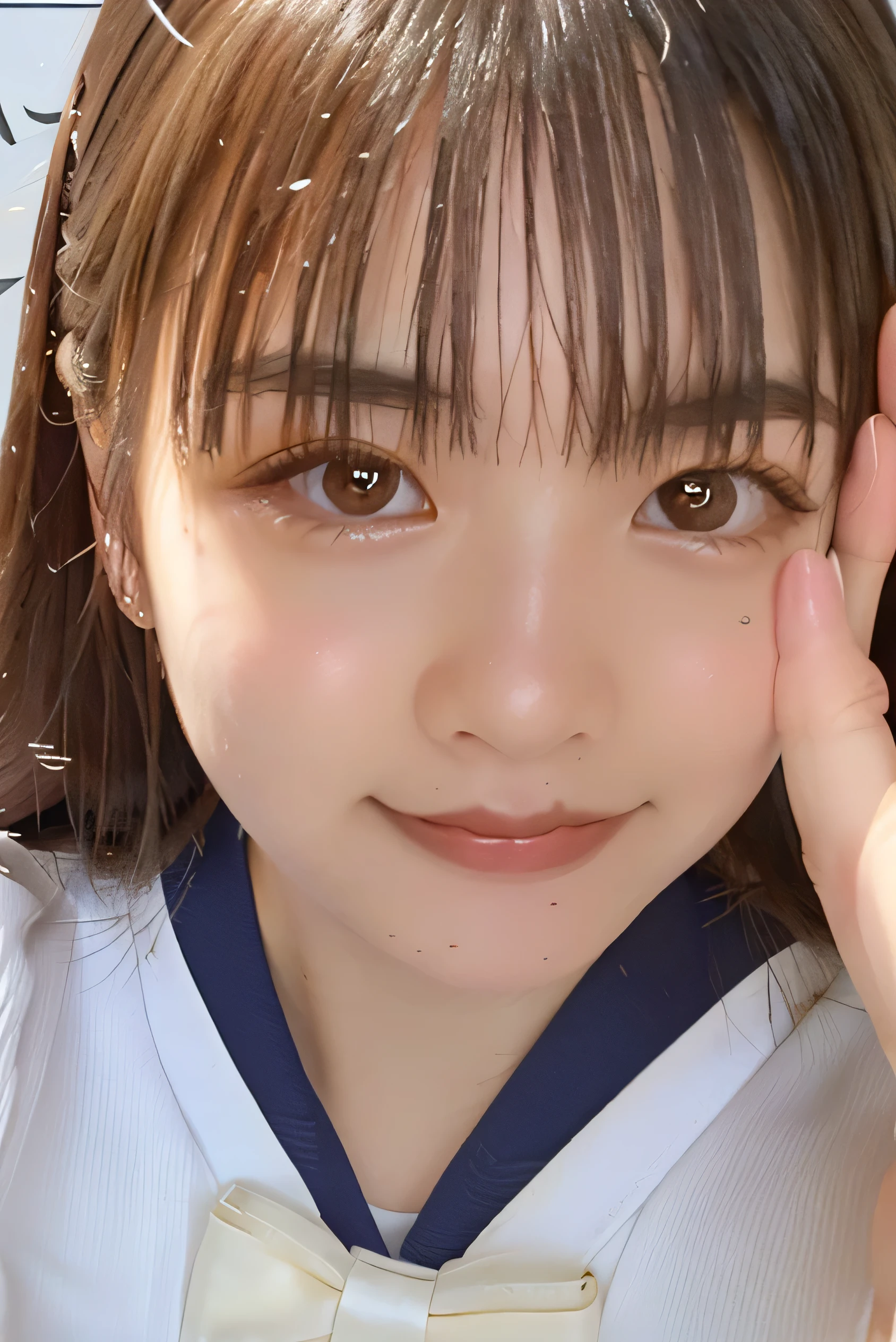 (Highest Resolution, clear_Image 1.2) 、(Beautiful girl with golden ratio face)、(****************)、(Very lively eyes、wolf eyes 1.2)、wonderful, Tabletop, Attention to detail, Lip gloss、(((Twin-tailed rabbit style)))、Very beautiful girl、 alone, Beautiful girl like a model、(Long sleeve sailor suit、Very fine pleated scarf, Beautiful and exquisite, Attention to detail nose,Top quality photo masterpiece、Incredible photo realism、Surrealist female portraits by David Hockney and Alphonse Mucha,(((Looking into the camera)))、((((Serious Eyes)))、(((Add highlights to the eyes)))、(((Looking into the camera)))、幸せそうにsmile,Perfect Makeup,smile,(****************)、(Very lively eyes、wolf eyes 1.2)、