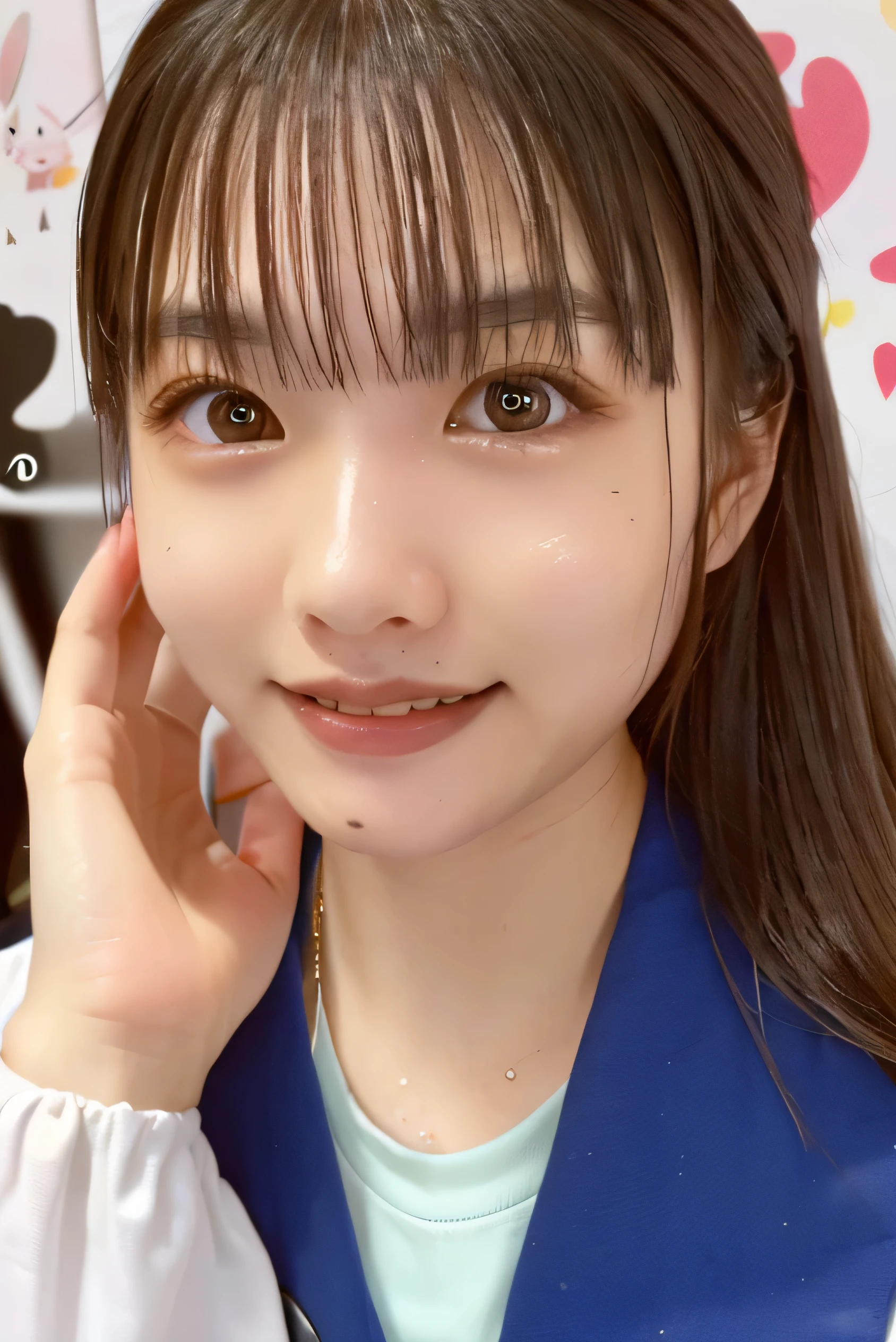 (Highest Resolution, clear_Image 1.2) 、(Beautiful girl with golden ratio face)、(-yeld gi、(Very lively eyes、wolf eyes 1.2)、wonderful, Tabletop, Attention to detail, Lip gloss、(((Twin-tailed rabbit style)))、Very beautiful girl、 alone, Beautiful girl like a model、(Long sleeve sailor suit、Very fine pleated scarf, Beautiful and exquisite, Attention to detail nose,Top quality photo masterpiece、Incredible photo realism、Surrealist female portraits by David Hockney and Alphonse Mucha,(((Looking into the camera)))、((((Serious Eyes)))、(((Add highlights to the eyes)))、(((Looking into the camera)))、幸せそうにsmile,Perfect Makeup,smile,(14-year-o gi(Veryvely eyes、wolf eyes 1.2)、