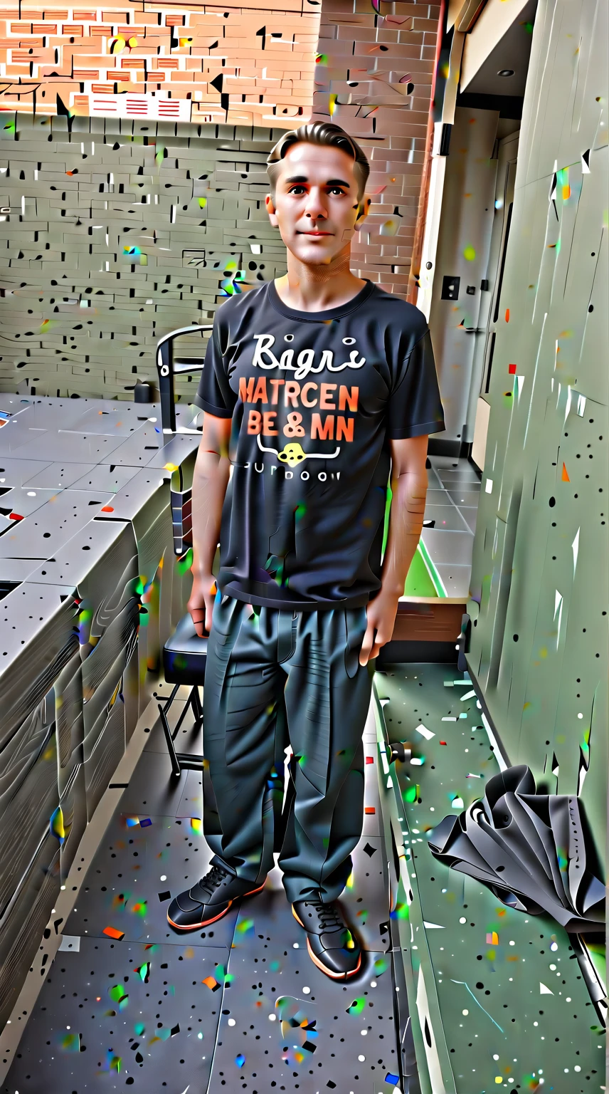 arafed man standing in front of a green wall with a black shirt, very very low quality picture, mohamed chahin, around 1 9 years old, he is wearing a black t-shirt, full body picture, 14 yo berber boy, old picture, khyzyl saleem, ismail, photo taken in 2 0 2 0, in tshirt