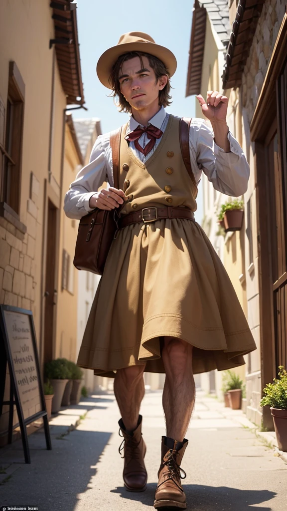 The townspeople cheer and thank Sam, who humbly brushes off the praise.
[Voiceover]: "Though he was humble, the townspeople saw Sam as their hero."