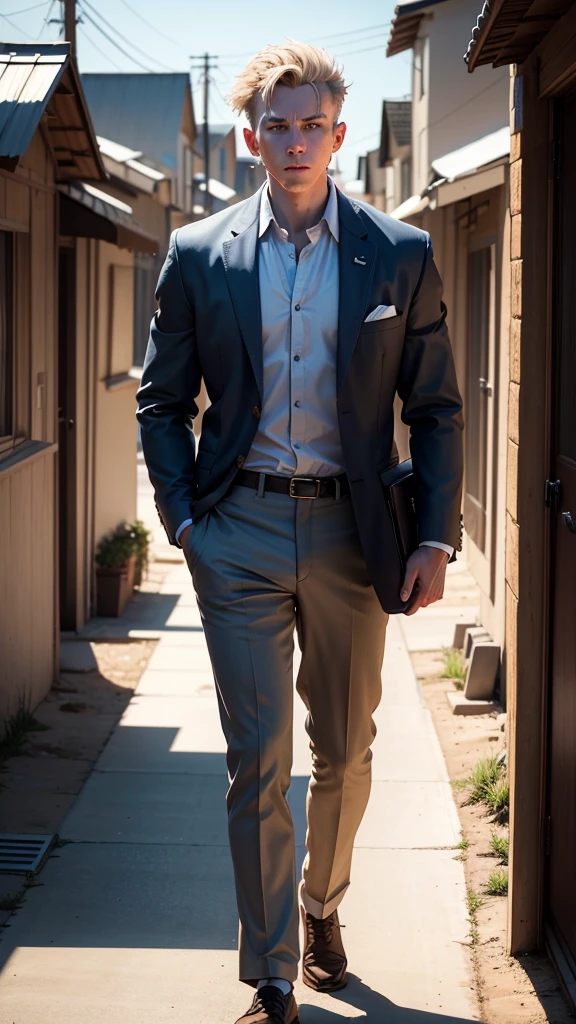 Show Sam returning to his quiet life, but with newfound respect from the community.
[Voiceover]: "Sam returned to his quiet life, but he was forever changed, and so was the town."