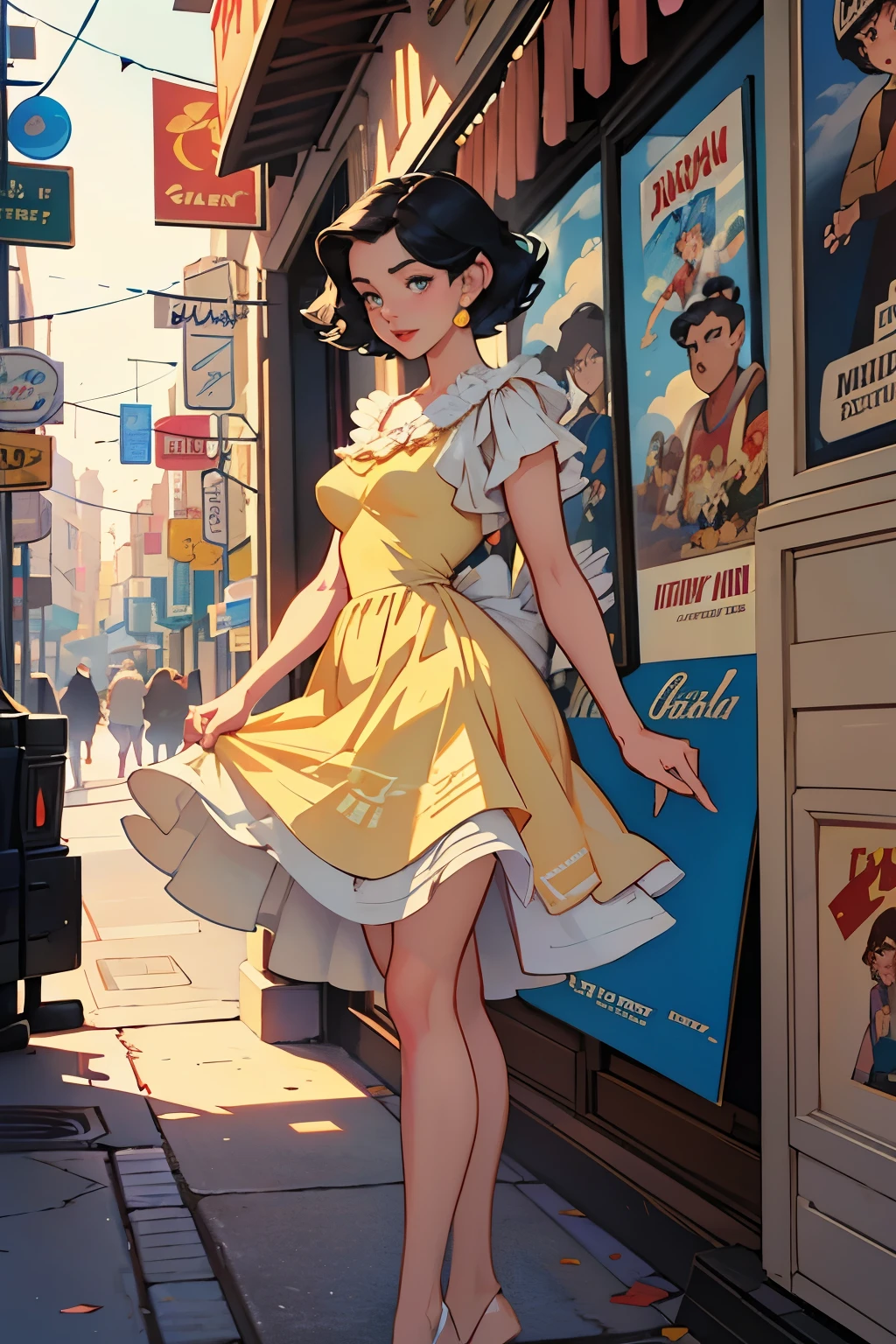 Cartoon story（（（Old movie posters from the 30s））），（poster for），（（charicature）），Disney Animation Art Style，tmasterpiece，super-fine，Ultra photo realsisim，Hyper-realistic，best qualtiy，8K，ultraclear，hight resolution