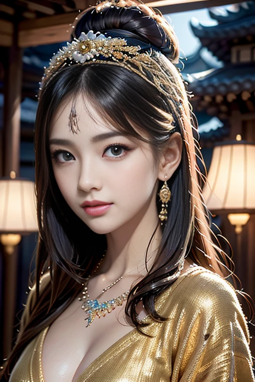 (masterpiece, Highest quality, Highest quality, Official Art, beautiful and aesthetic:1.2), (One girl), Very detailed,colorful,Most detailed, Official Art, unity 8k wallpaper, Super detailed, beautiful and aesthetic, beautiful, masterpiece, Highest quality, (zenTangle, Mandala, Tangle, enTangle) ,Holy Light,Sparkly Painting, Perfect NwsjMajic、Big wand of magic、fortune teller、Love Advice、Golden Temple、 information