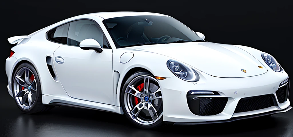 a close up of a white porsche panamer parked in a dark room, Car Photography, porsche, Inspired by Harry Haenigsen, porch, concept, 2 0 % pearlescent detailing, Sports Car, White Metal, simple, Vehicle Photography, Photo Rendering, white mechanical details, edit, Simple and pure design, cgi rendering, Automotive commercial photography